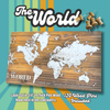 World Map - Pushpin Map on Wood