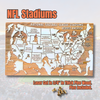 NFL Stadiums - Pushpin Map on Wood