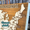 NASCAR Speedways - Pushpin Map on Wood