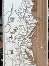 Appalachian Trail - Historic Map on Wood