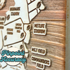 NFL Stadiums - Pushpin Map on Wood