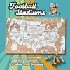 NFL Stadiums - Pushpin Map on Wood