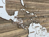 World Map - Pushpin Map on Wood