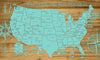 National Parks - Pushpin Map on Wood