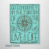 Go Confidently In The Direction Of Your Dreams "Henry David Thoreau" - Quote - Patent Size on Wood