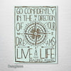 Go Confidently In The Direction Of Your Dreams "Henry David Thoreau" - Quote - Patent Size on Wood