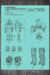 Iron Man Suit - Patent on Wood